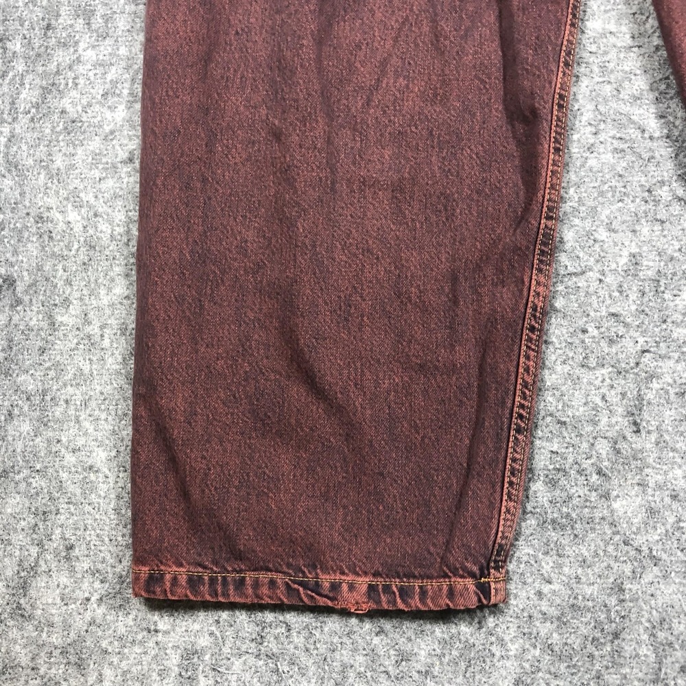 BDG Jeans Womens 28W Red High Rise Wide Leg Adjustable Waist Denim Relaxed - Picture 13 of 16